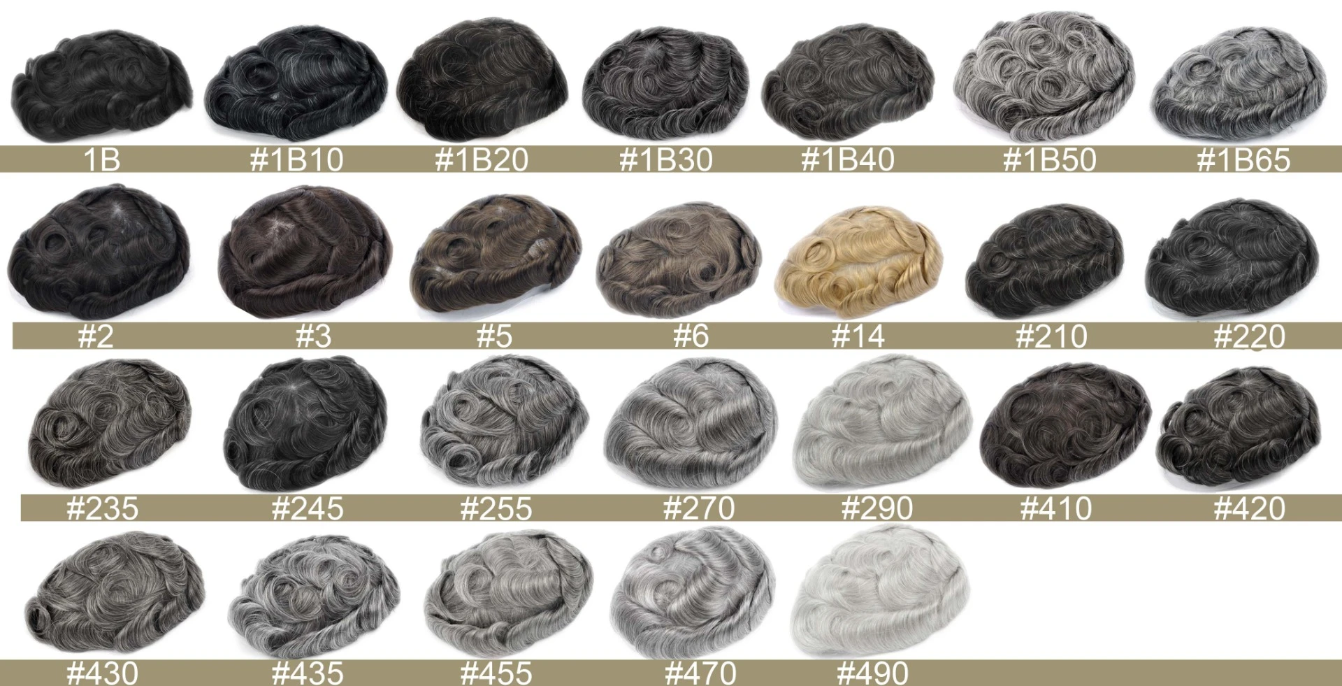 S-Well Hair Men's Hair Replacement Color Options